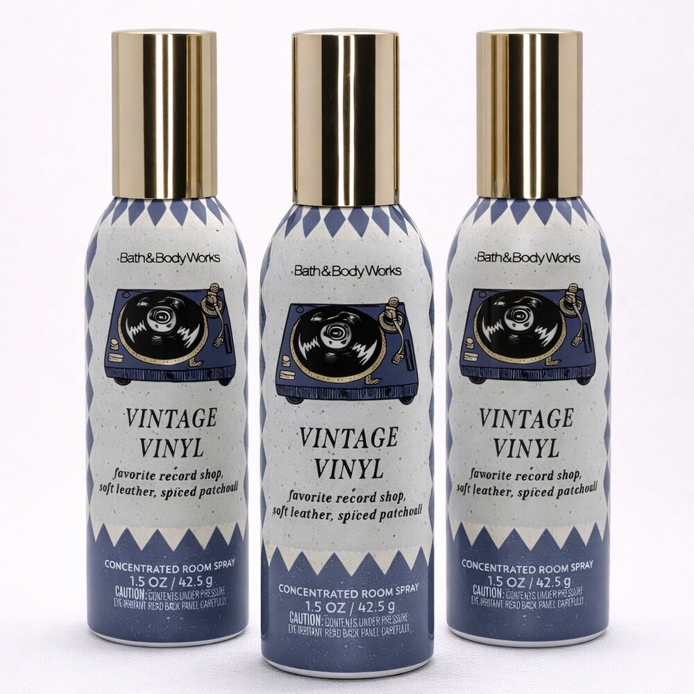 Bath & Body Works 3Pack VINTAGE VINYL Room Spray